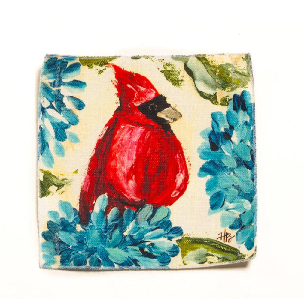 Cardinal Blue Hydrangeas Square Pillow Swap - Luckybird