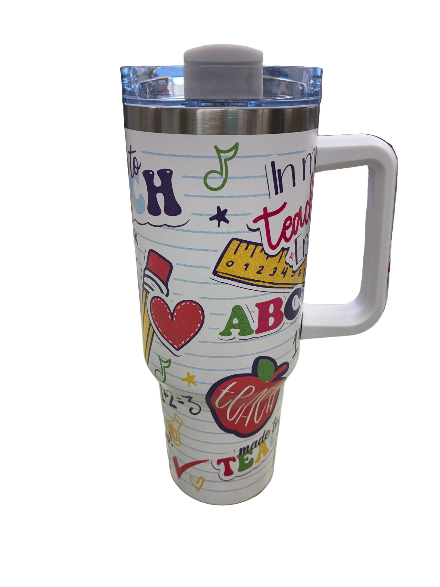 Teacher 40oz Stainless Steel Tumbler with Handle