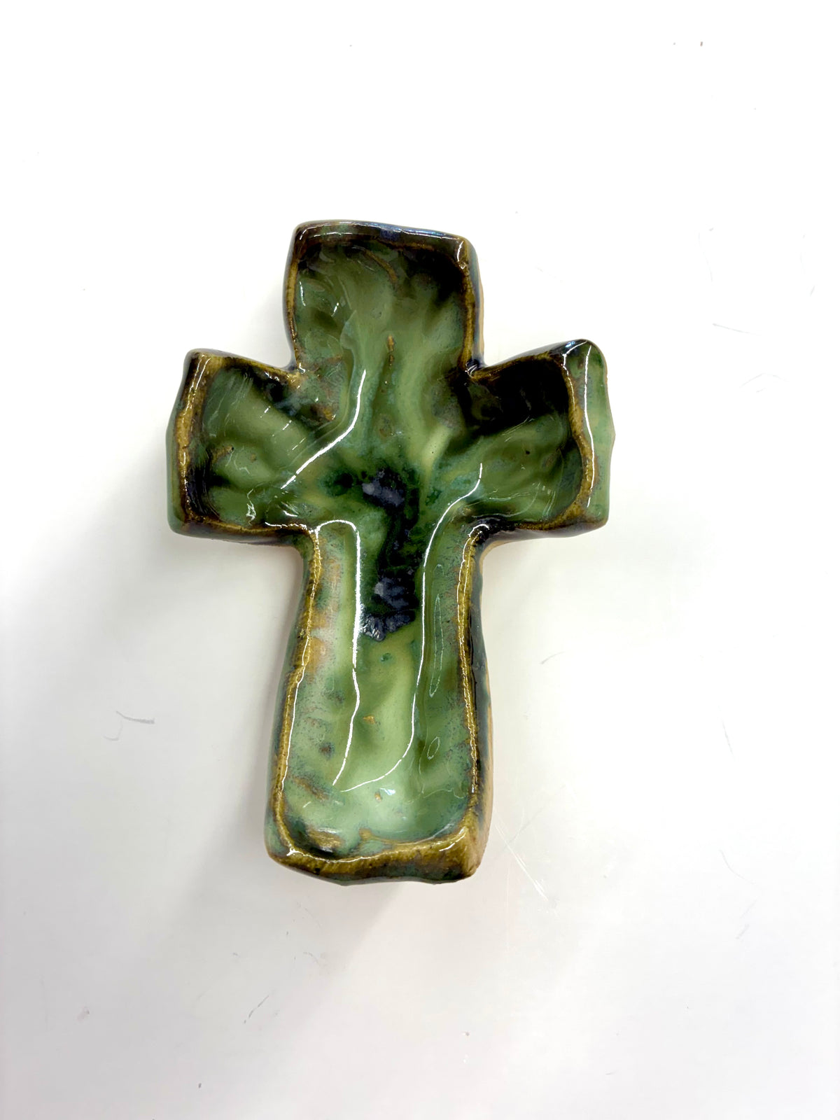 Prayer Cross 5x3” - Tab Boren Pottery #327