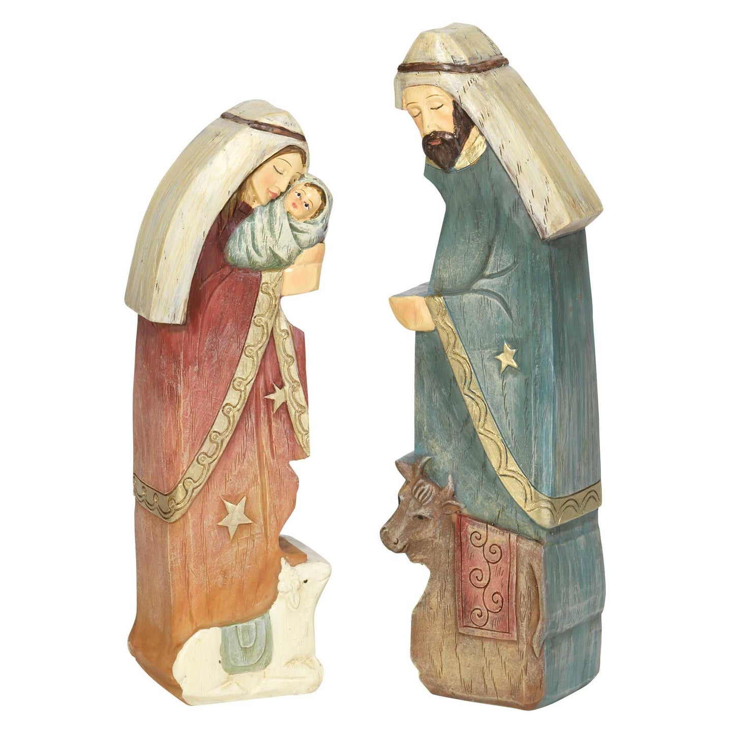 2 PIECE NESTED HOLY FAMILY 8"H