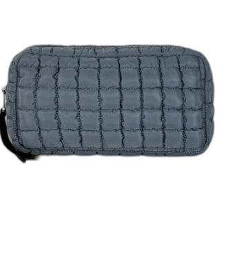 Puffer Quilted Makeup Bag Grey