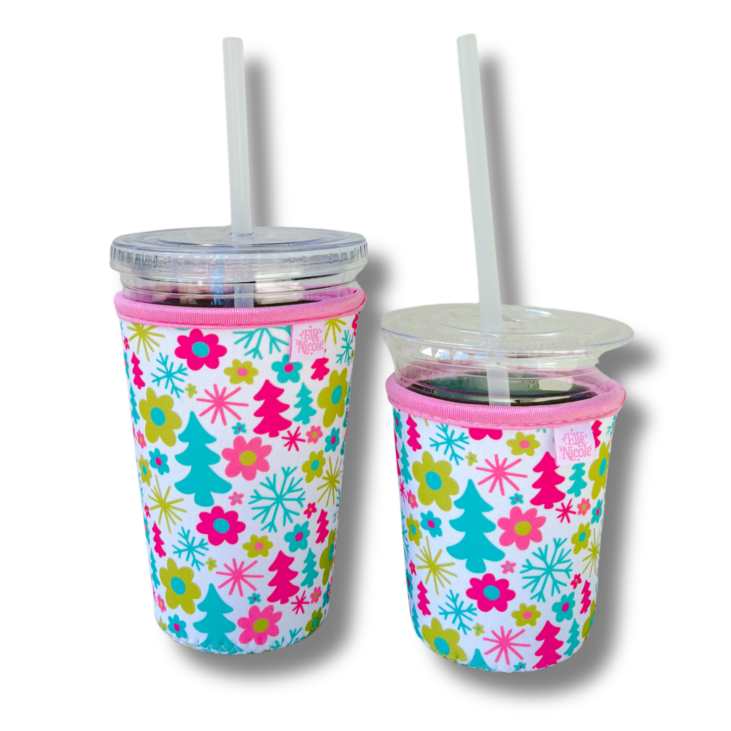 Coffee Cup Cover - 1960s Christmas - Iced Drink Sleeve: Large / 24oz