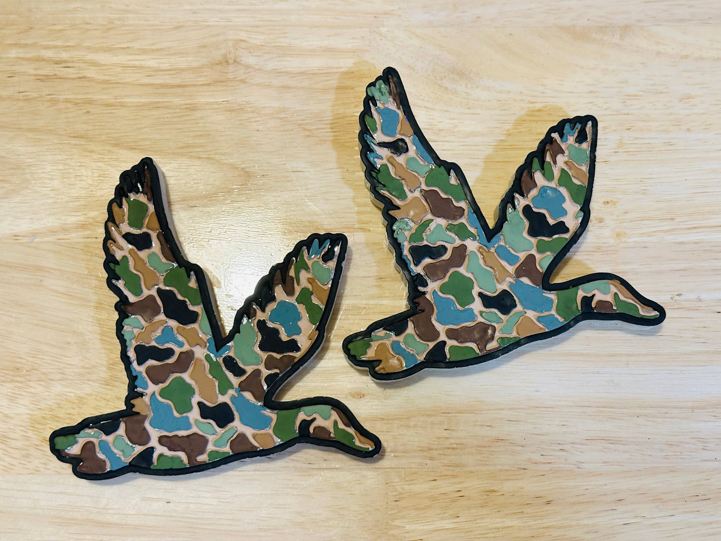 Camo Duck Car Freshie: Leather