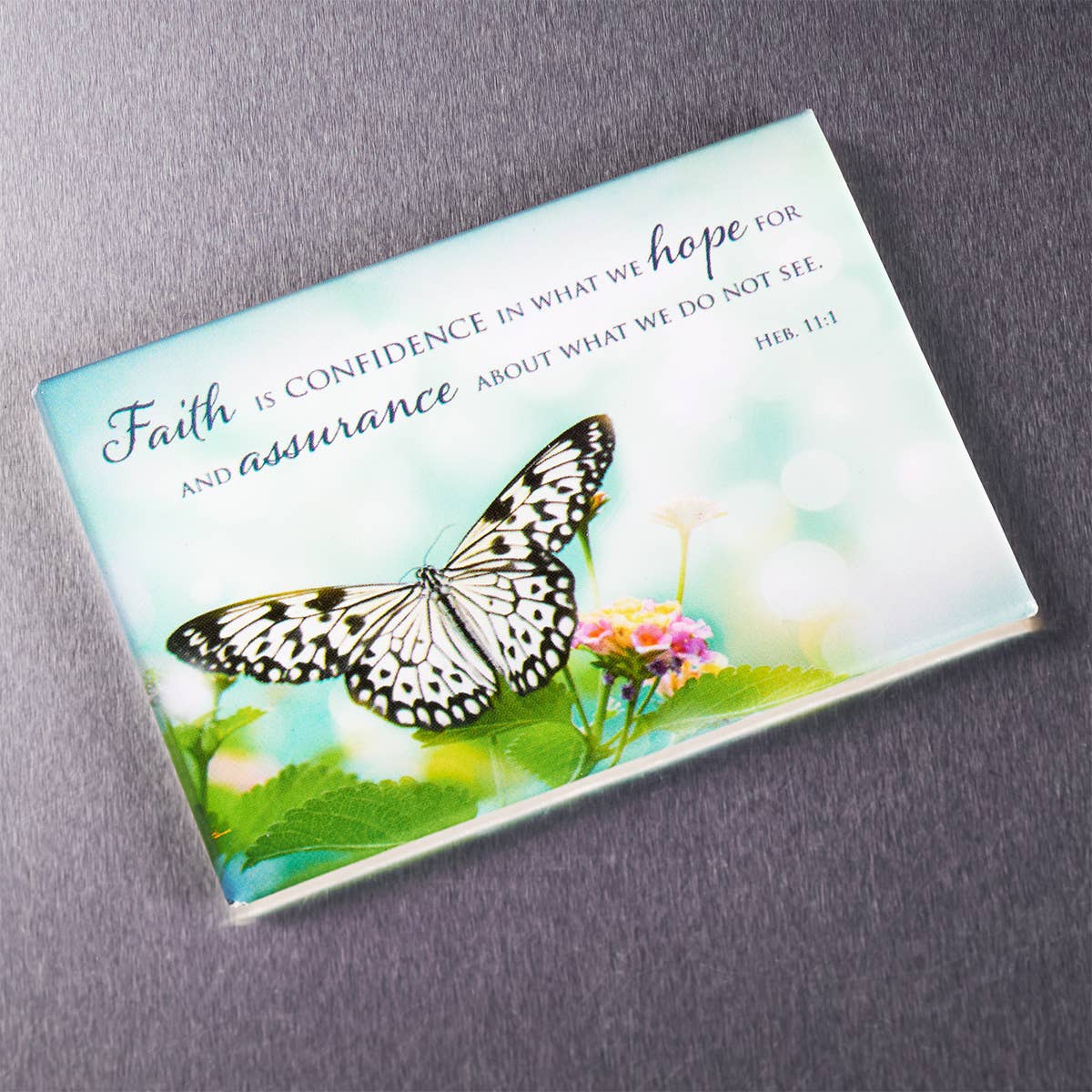Magnet Butterfly Faith, Hope, Assurance Heb 11:1