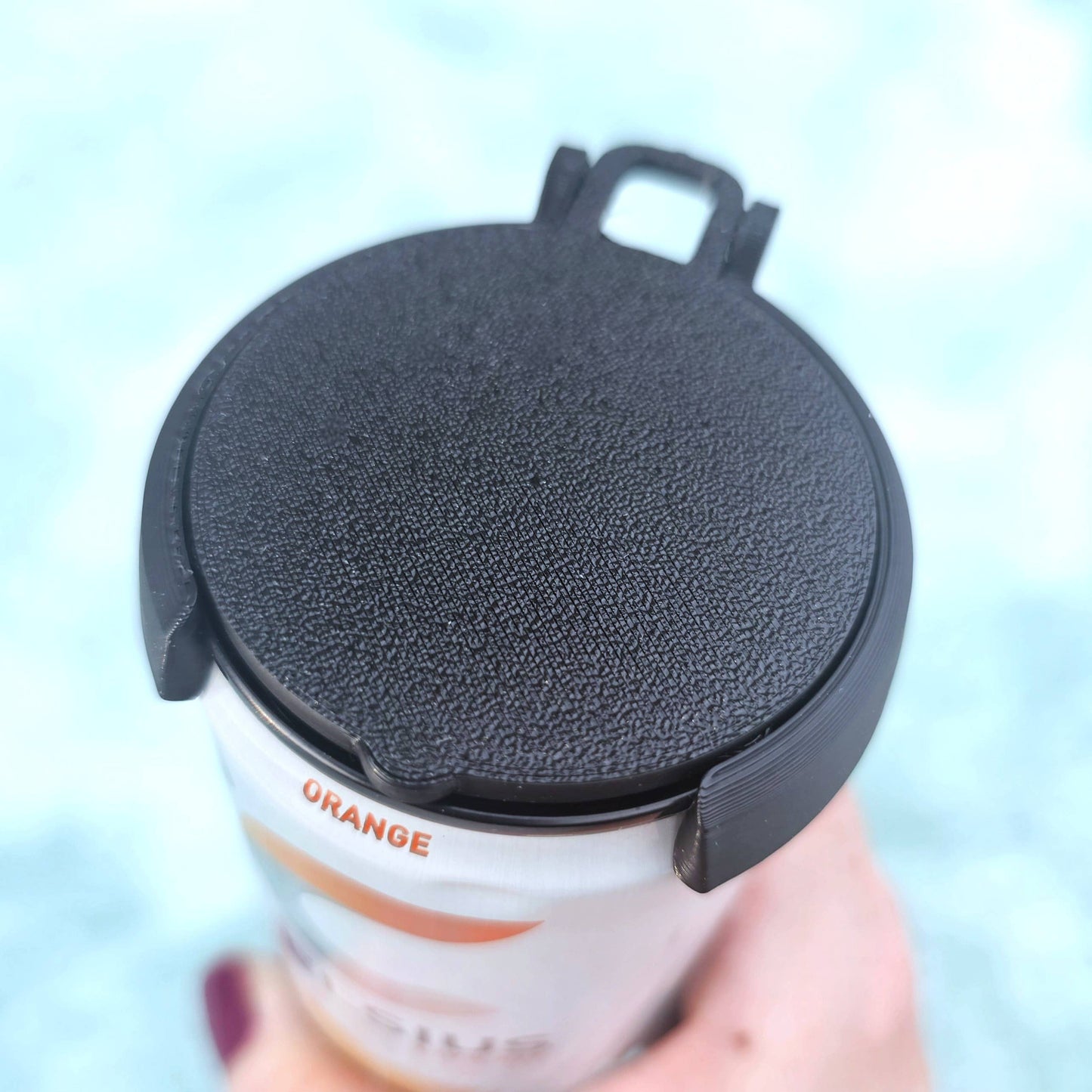 12 oz Can Lids, Can Topper, Cover: Black