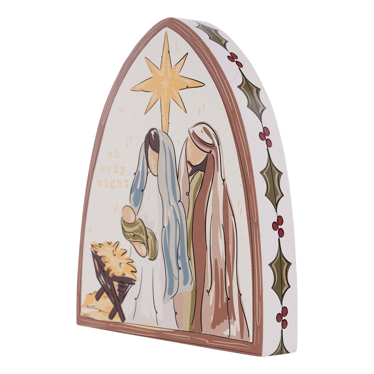 Neutral Nativity Wood Block