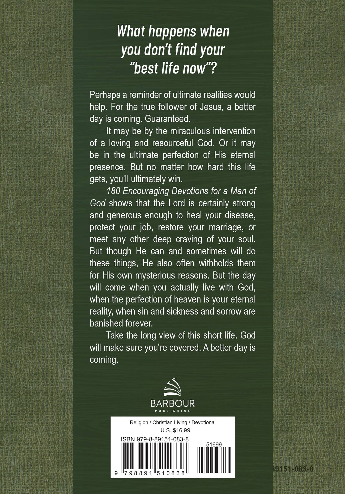 180 Encouraging Devotions for a Man of God