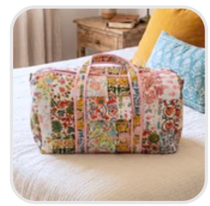 Florence Floral Patchwork Quilted Duffel Bag