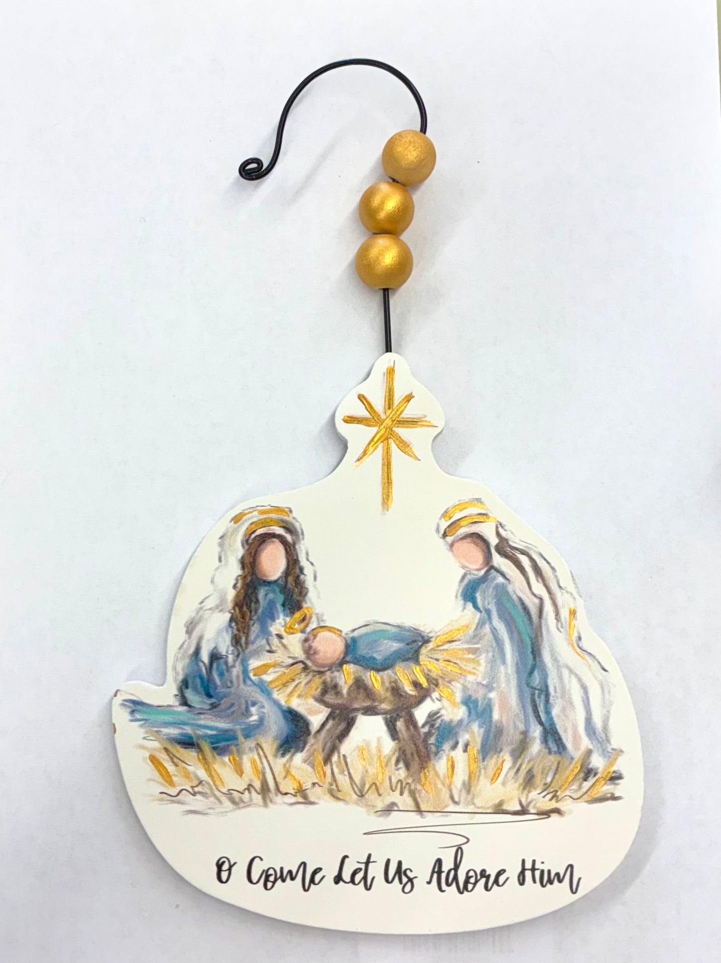 O Come Let Us Adore Him Ornament