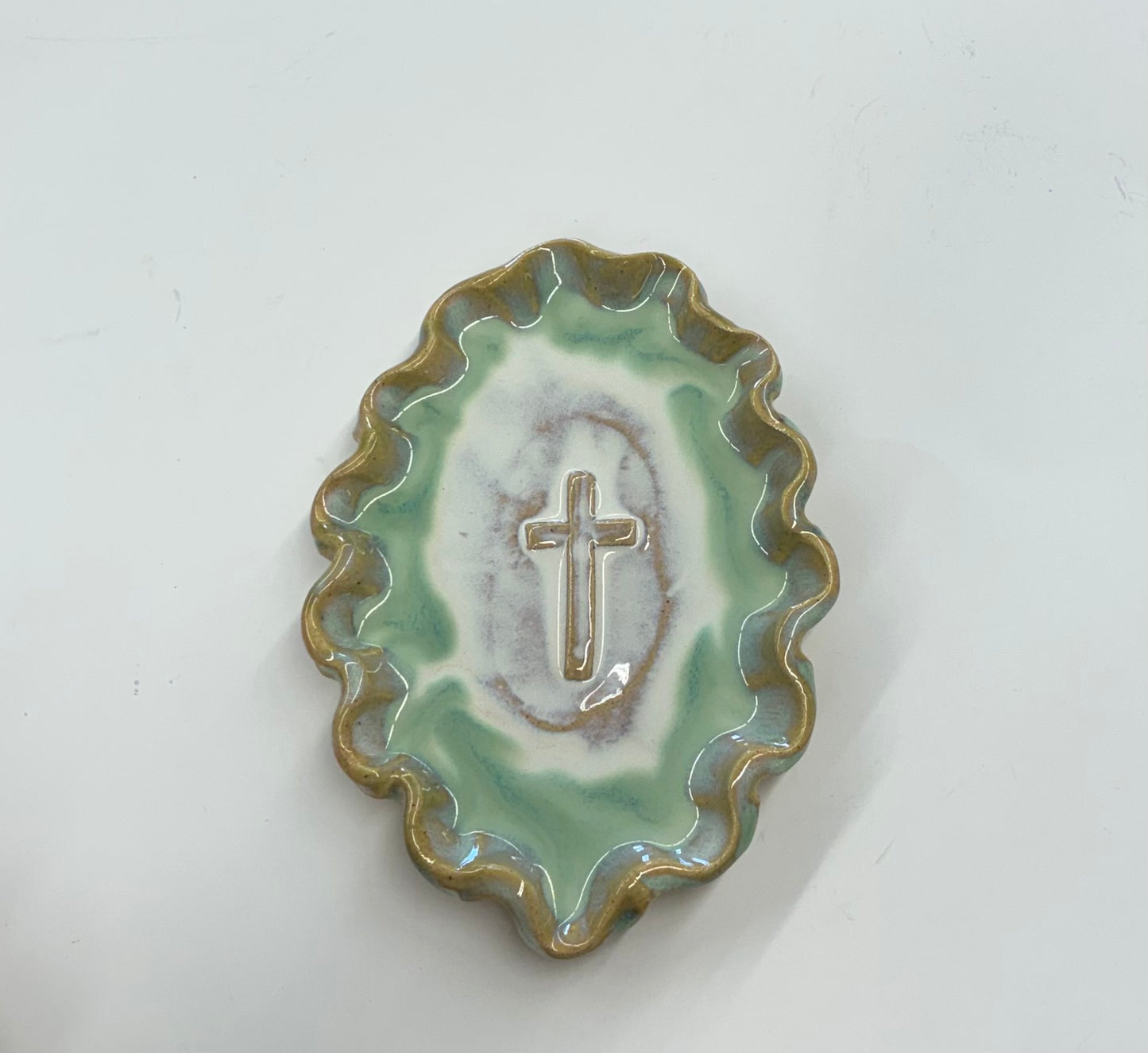 Cross Tray Tab Boren Pottery (Large)
