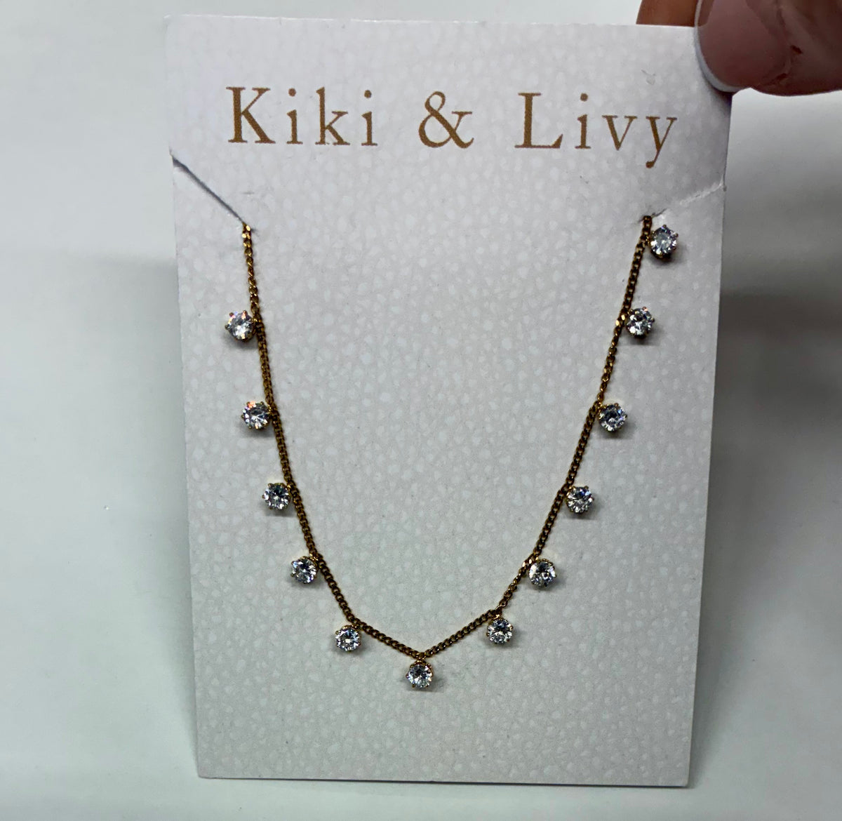 Multiple Stone Gold Necklace