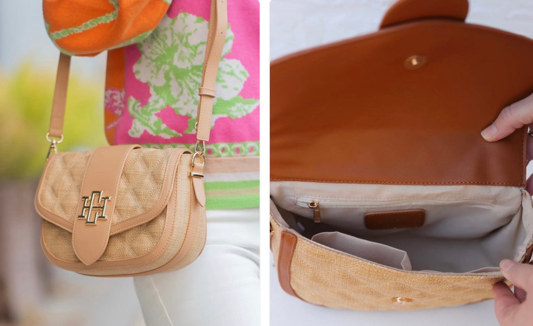 Griffin Crossbody Bag Natural DQ - Caroline Hill
