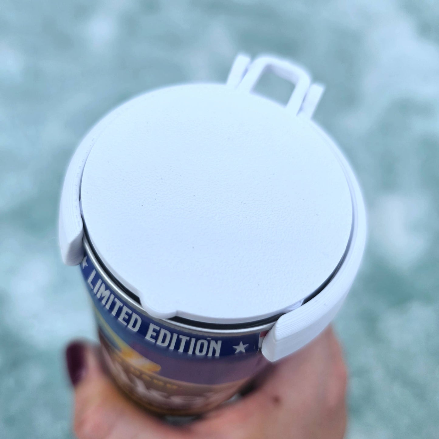 12 oz Can Lids, Can Topper, Cover: Purple