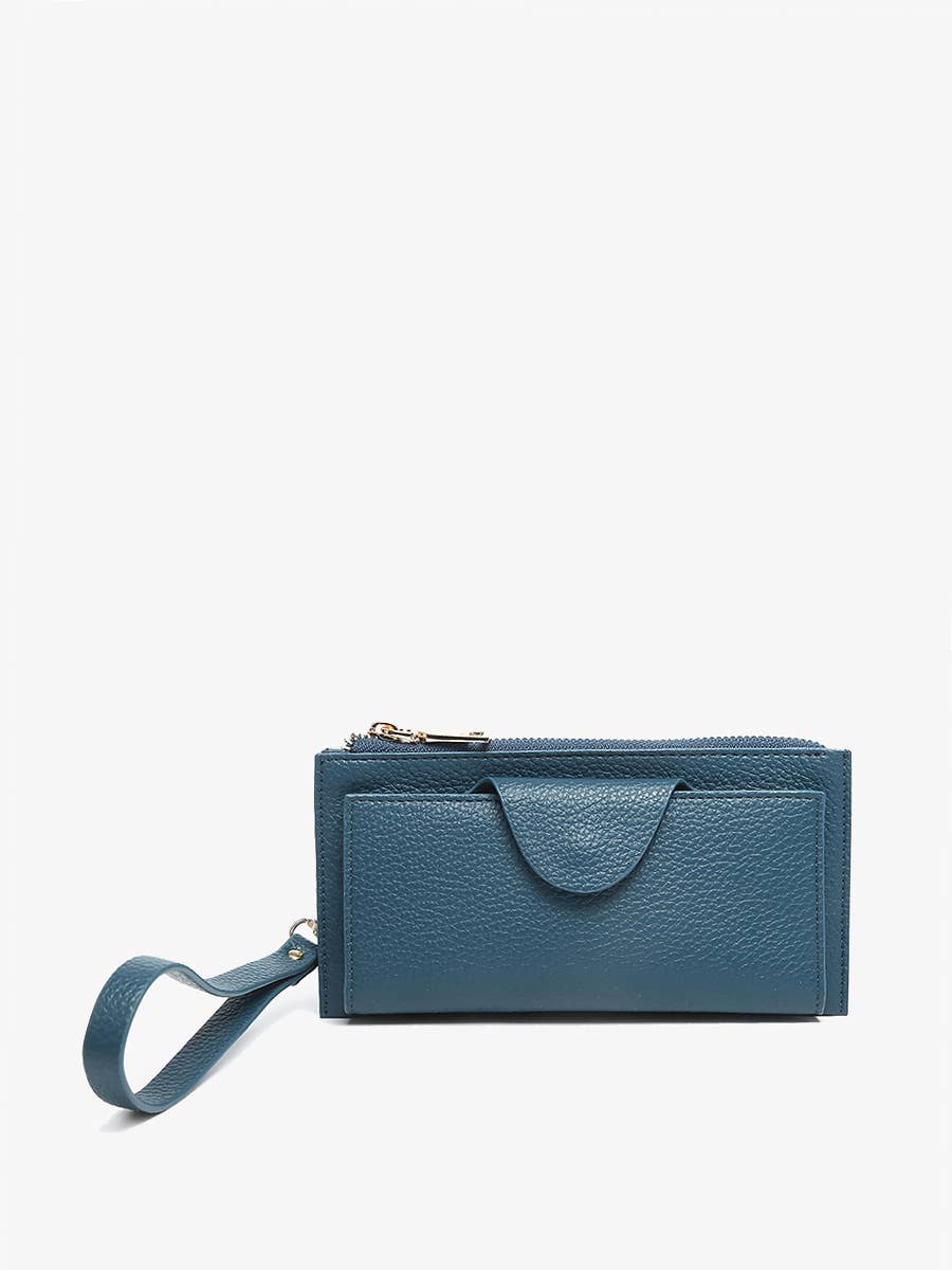 Kyla RFID Wallet w/ Snap Closure: Taupe Jen & Co.