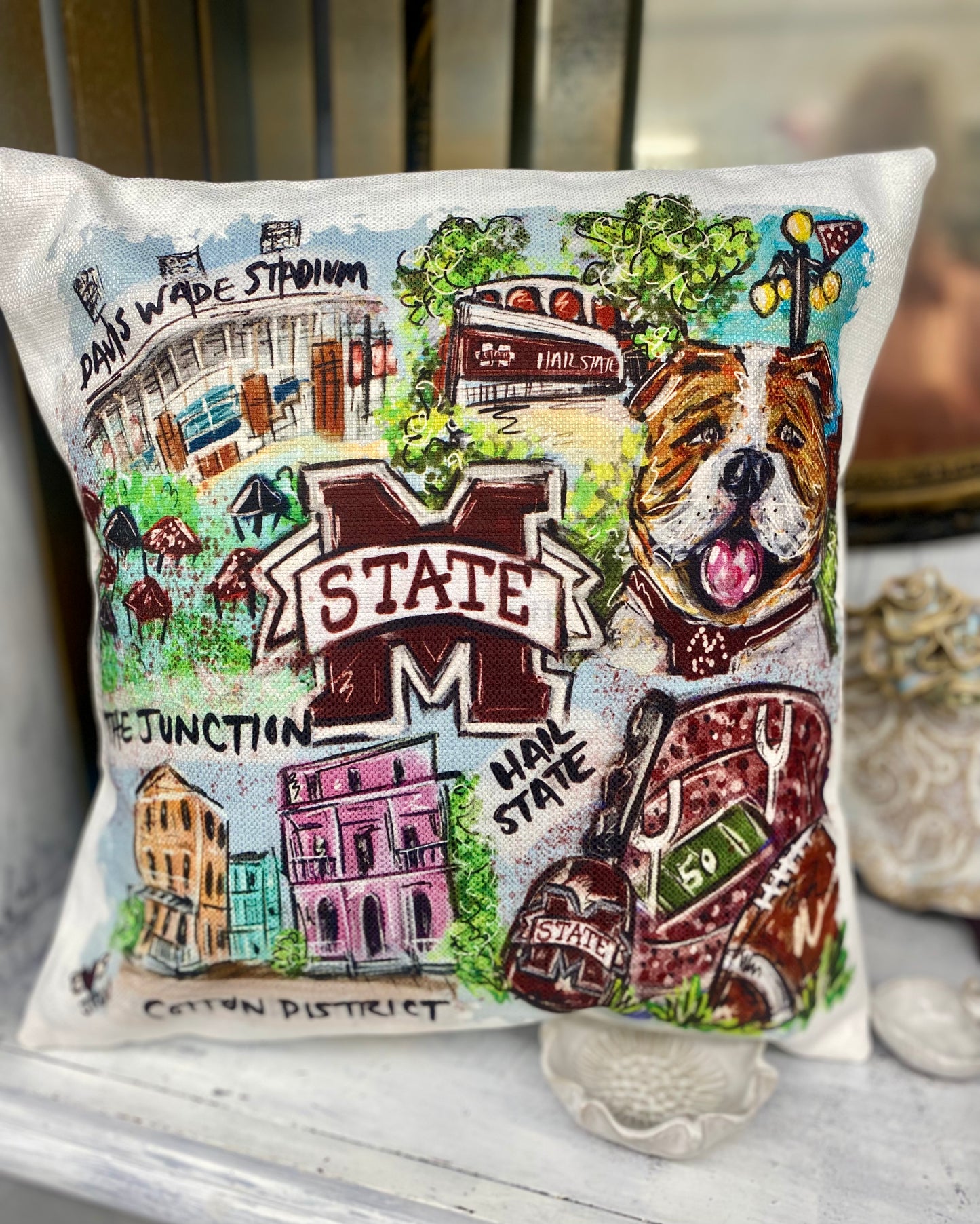 MSU Landmark 18x18 Pillow