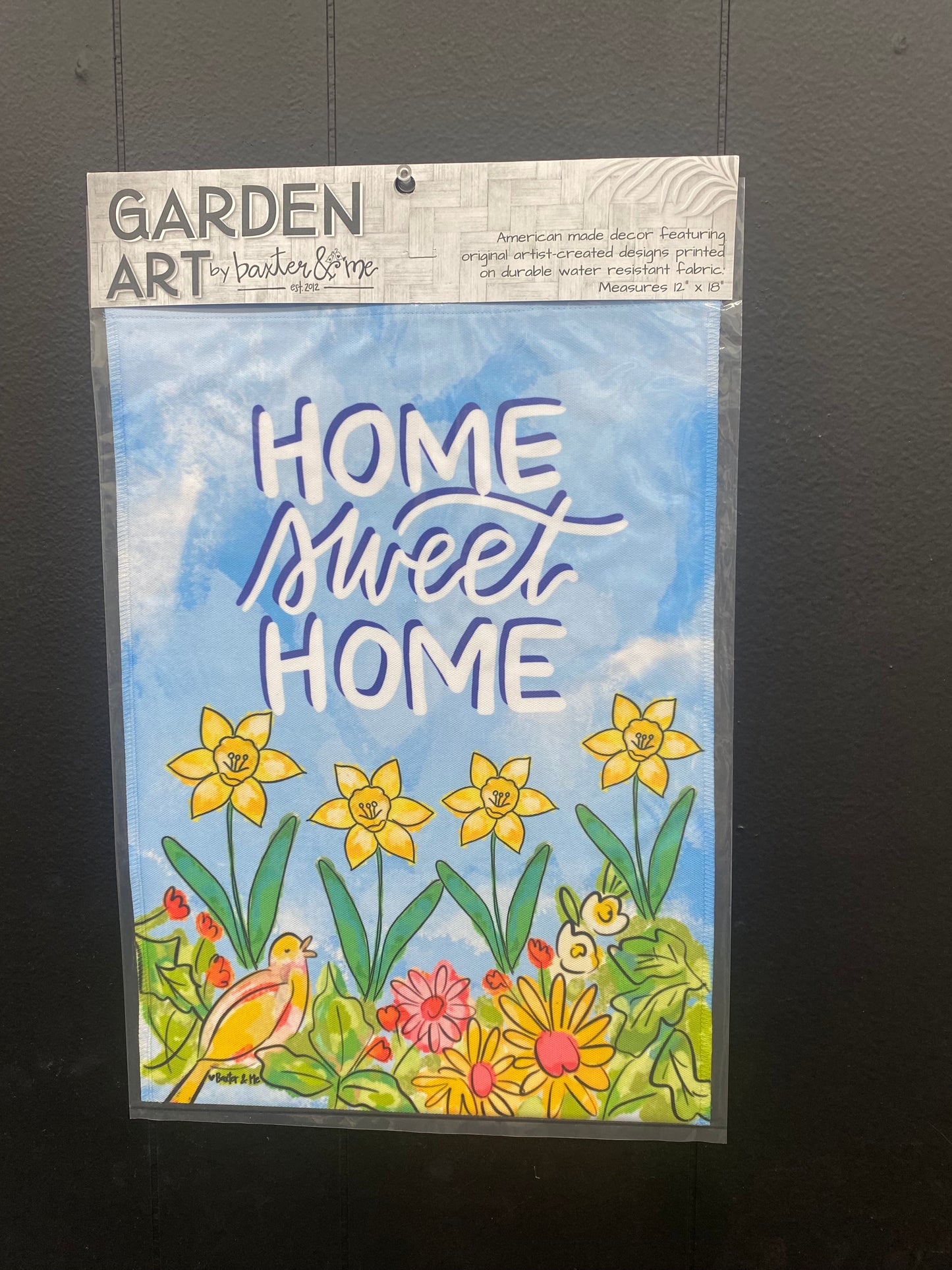 Home Sweet Home Buttercup Bird Garden Flag / Baxter & Me