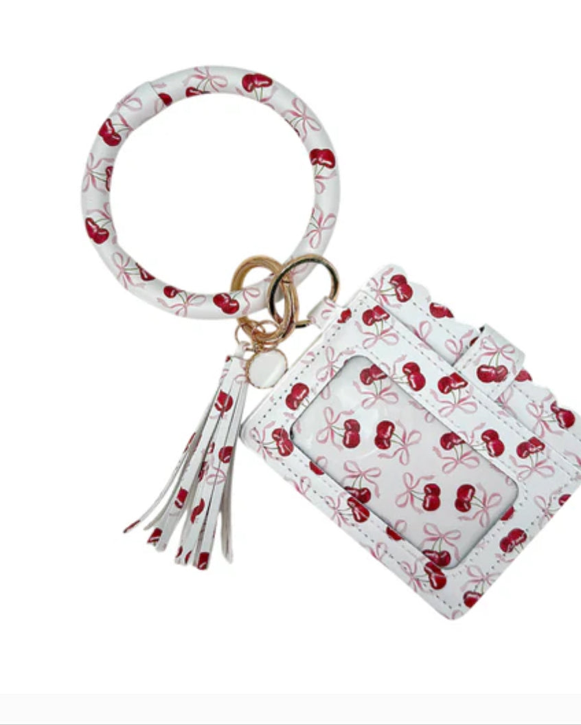 Wristlet ID Wallet Cherry