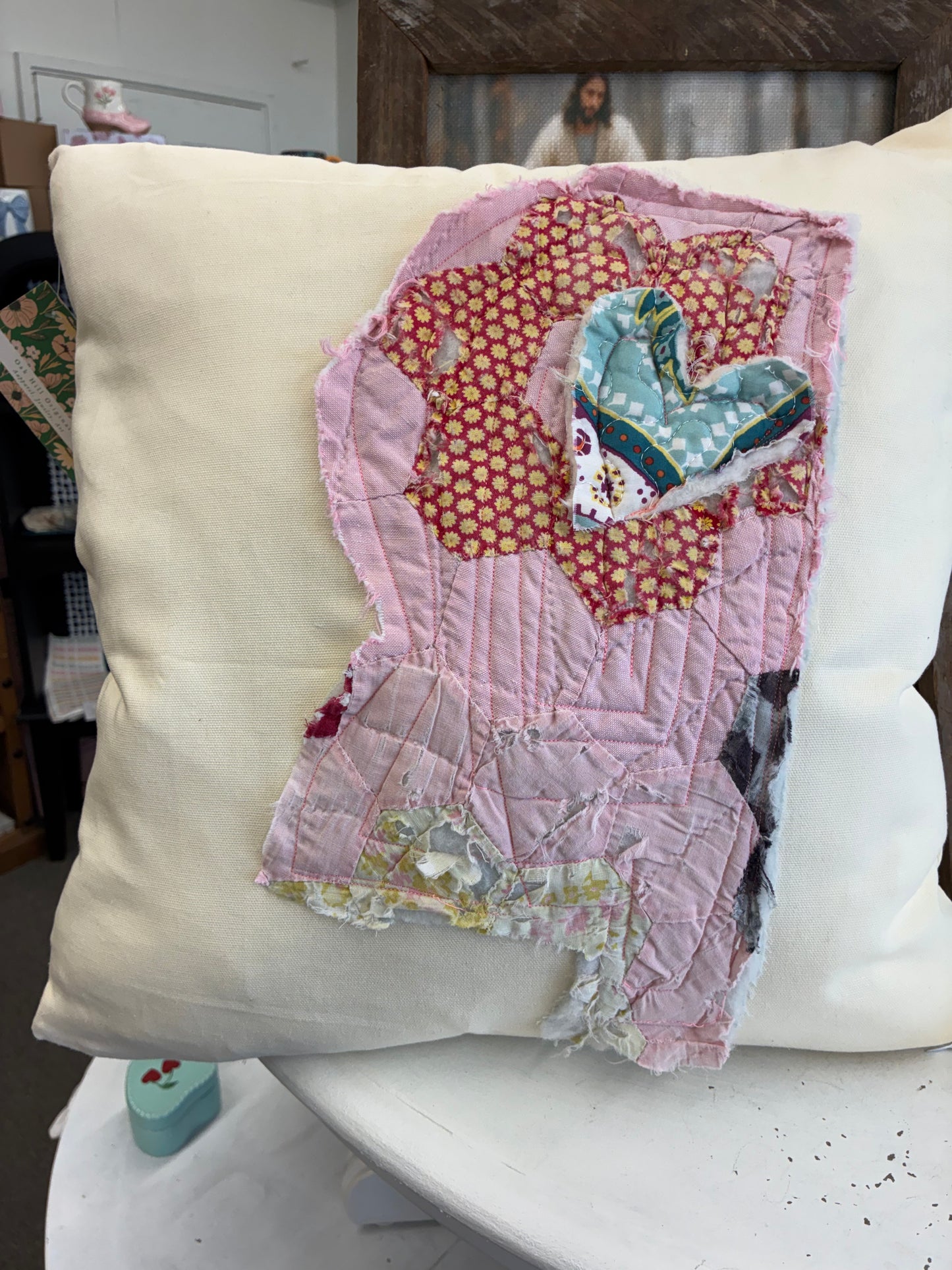 Mississippi Quilted Pillow 18x18