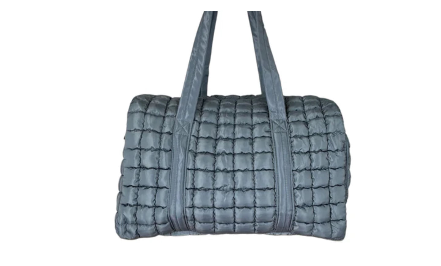 Puffer Quilted Duffle Grey