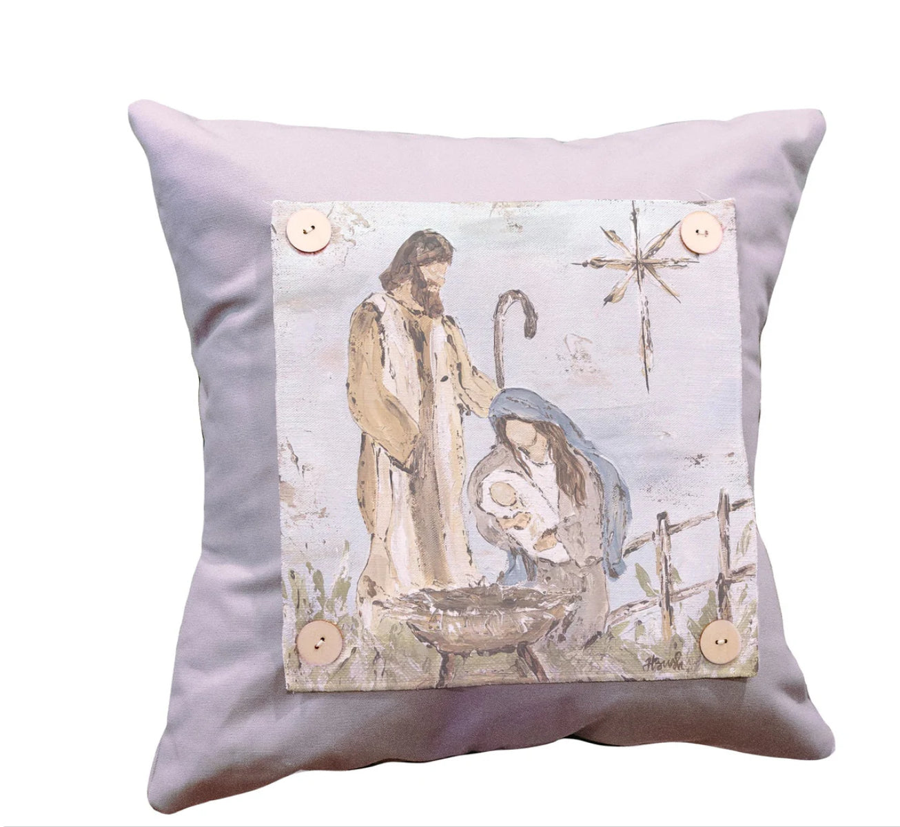 Joseph Mary Baby Square Pillow Swap - Luckybird