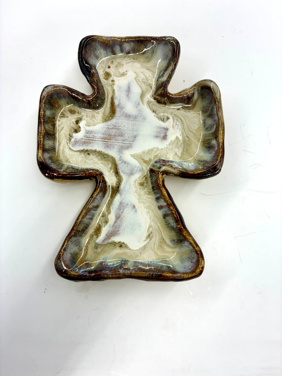 Cross Tray 7x5” - Tab Boren Pottery #107