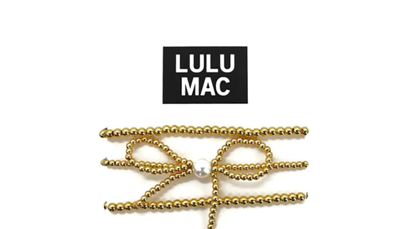 LULU MAC Bow & Pearl 3-Strand Bracelet Set