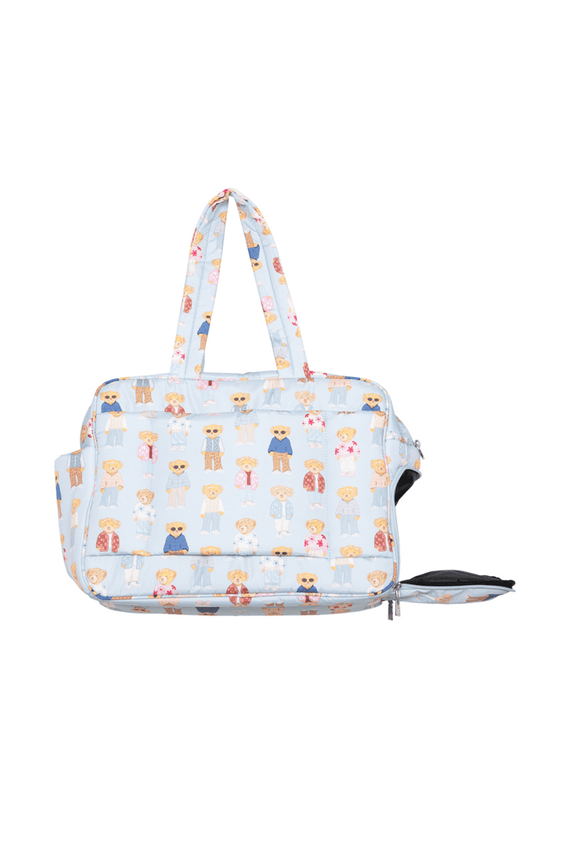 Teddy Bears Duffle Weekender Bag: Light Blue