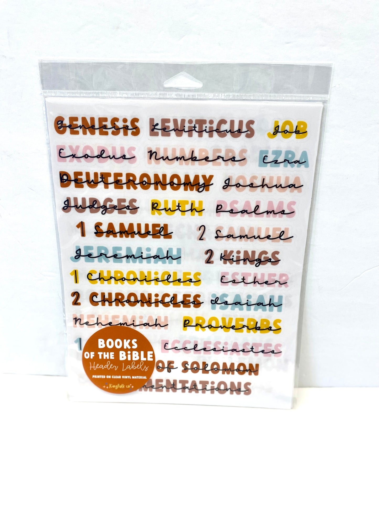 Books of the Bible Header Labels / Kingfolk Co.