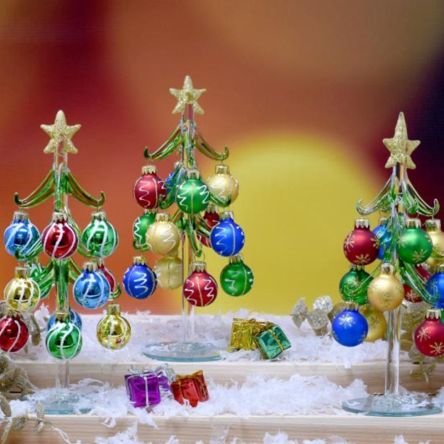 World Artisan 8” Christmas Tree with Assorted Ornaments