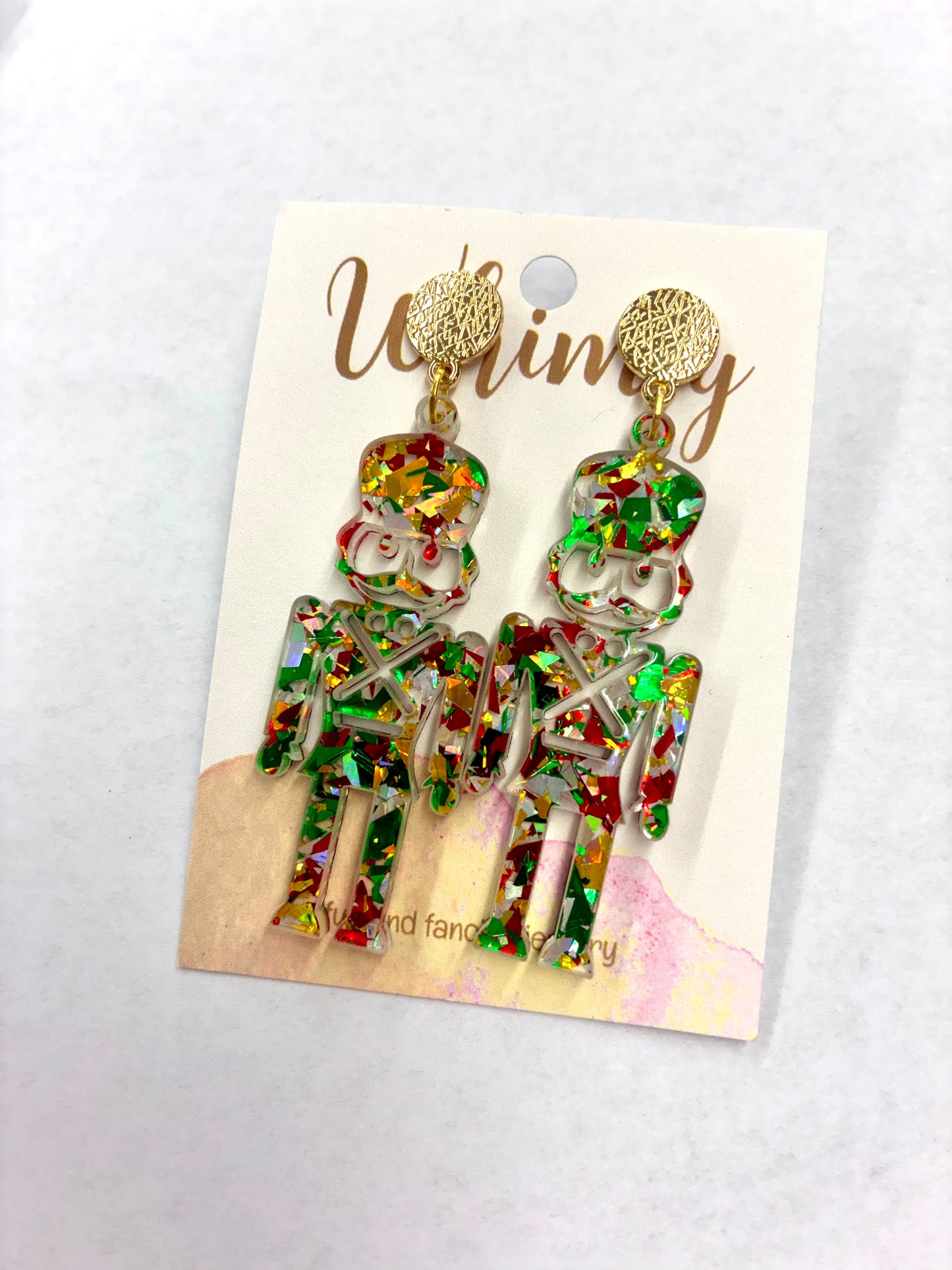 Iridescent NutCracker Earrings