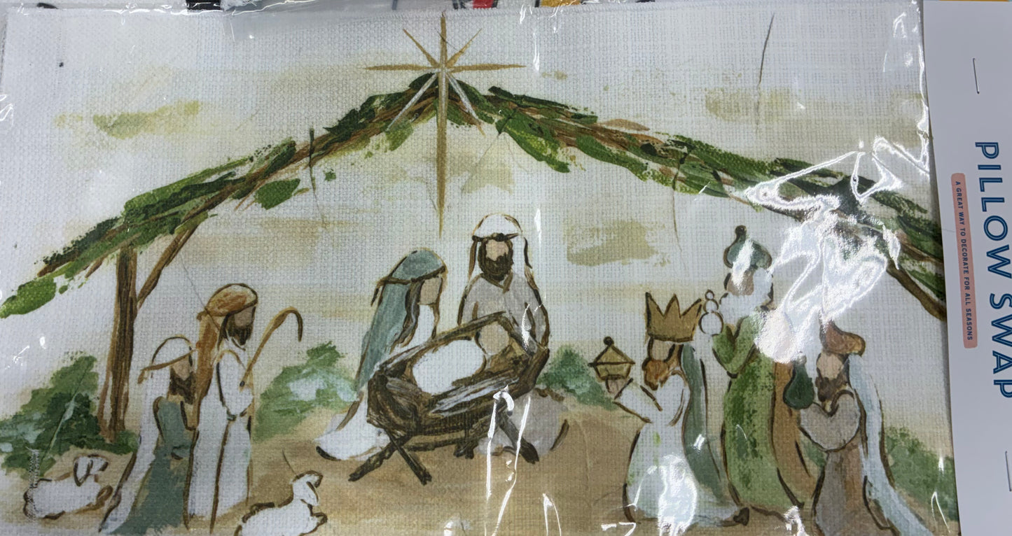Nativity Scene Lumbar Pillow Swap- Luckybird
