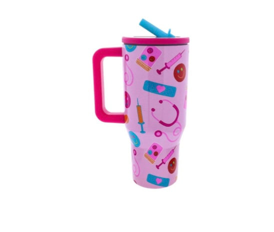 Not All Heroes Wear Capes 30oz Tumbler with Flip Straw & Handle