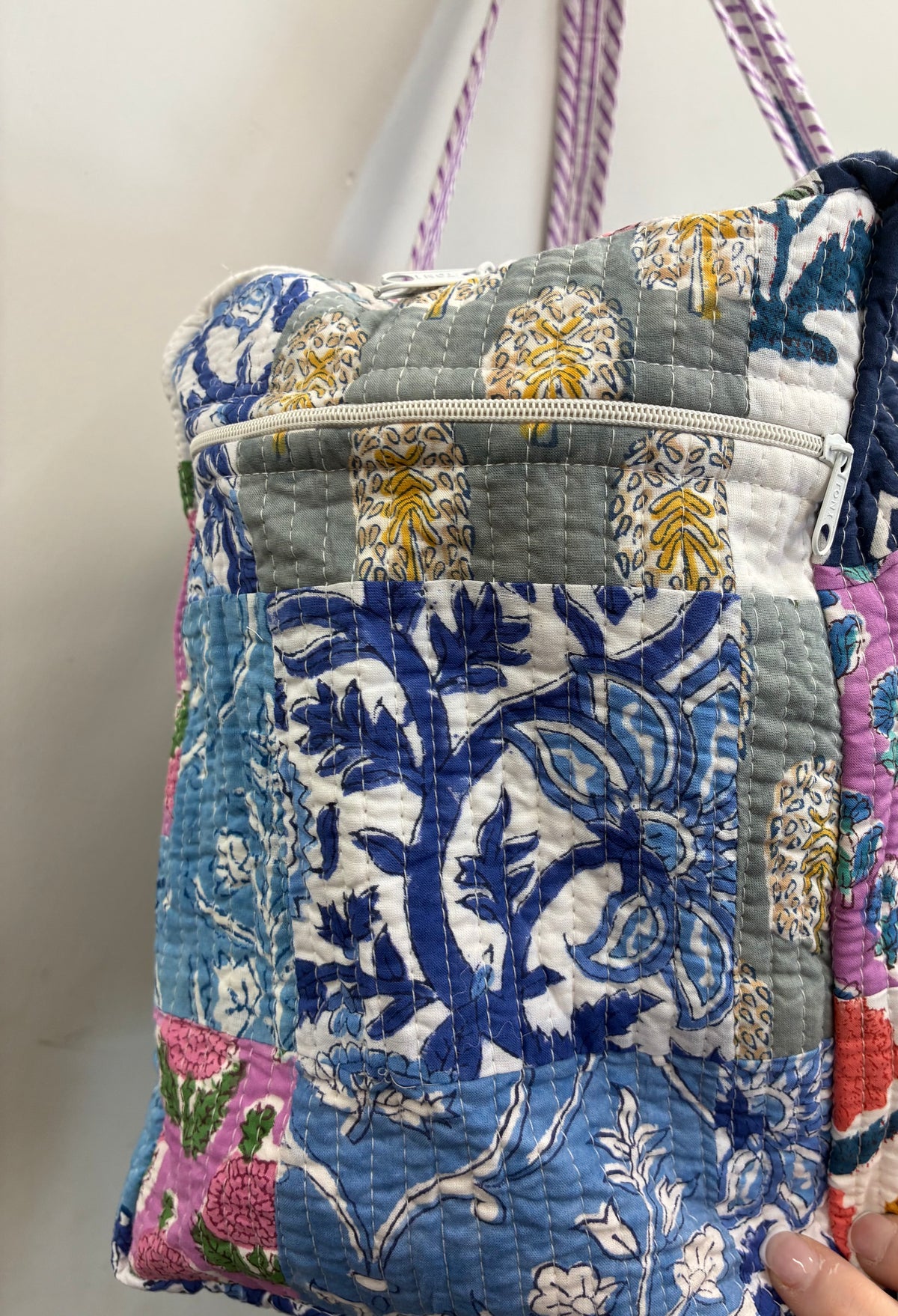 Luna Floral Quilted Patchwork Print Duffel Bag