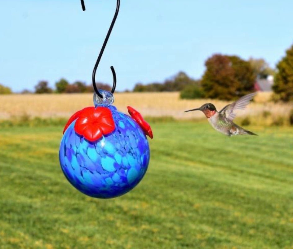 Glass Hummingbird Feeders