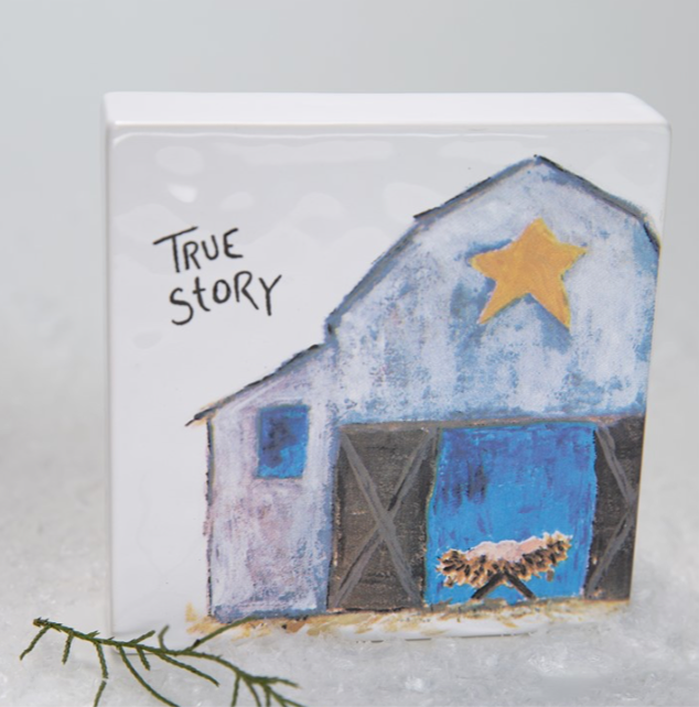 Ceramic True Story Table Block 4”