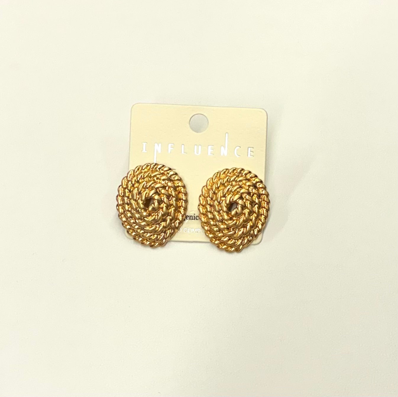Gold Rope Dome Earrings