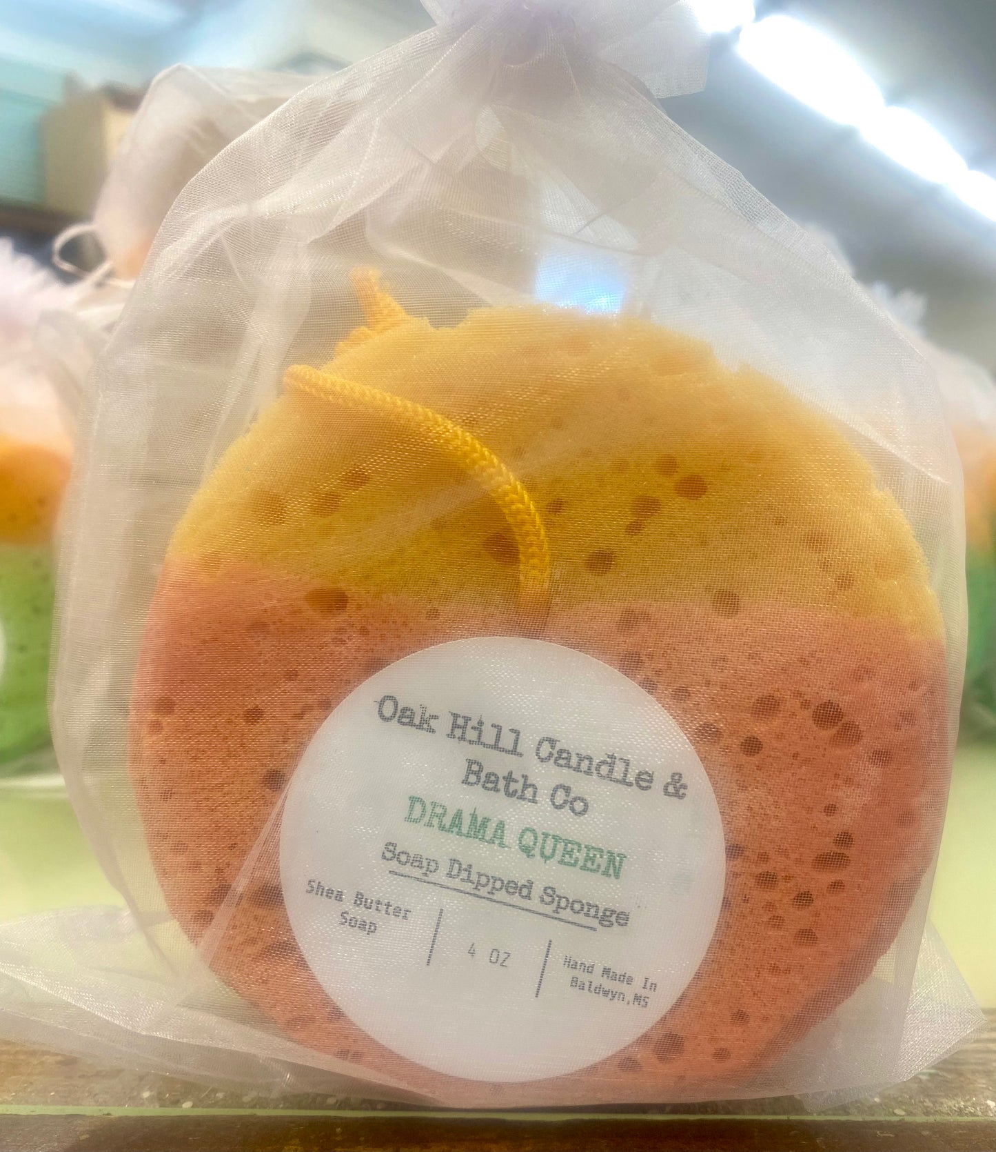 Soap Dipped Sponge (Drama Queen) / Oak Hill Candle & Bath Co.