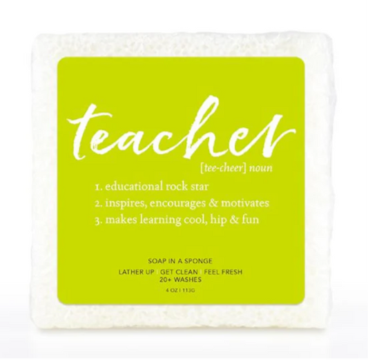 Soap in a Sponge provides - Teacher  Caren Products