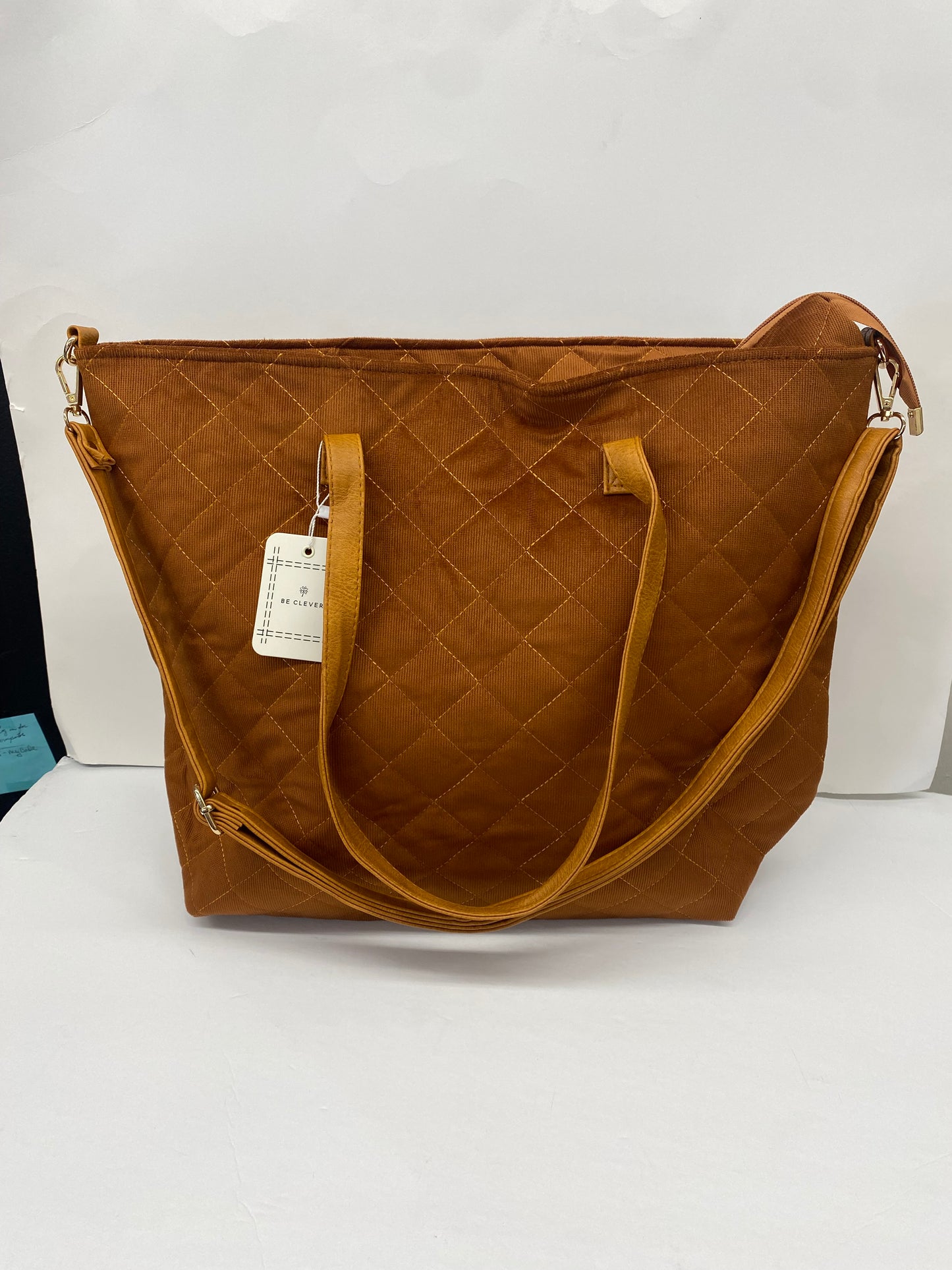 Be Clever Sadieville Quilted Tote Bag Brown