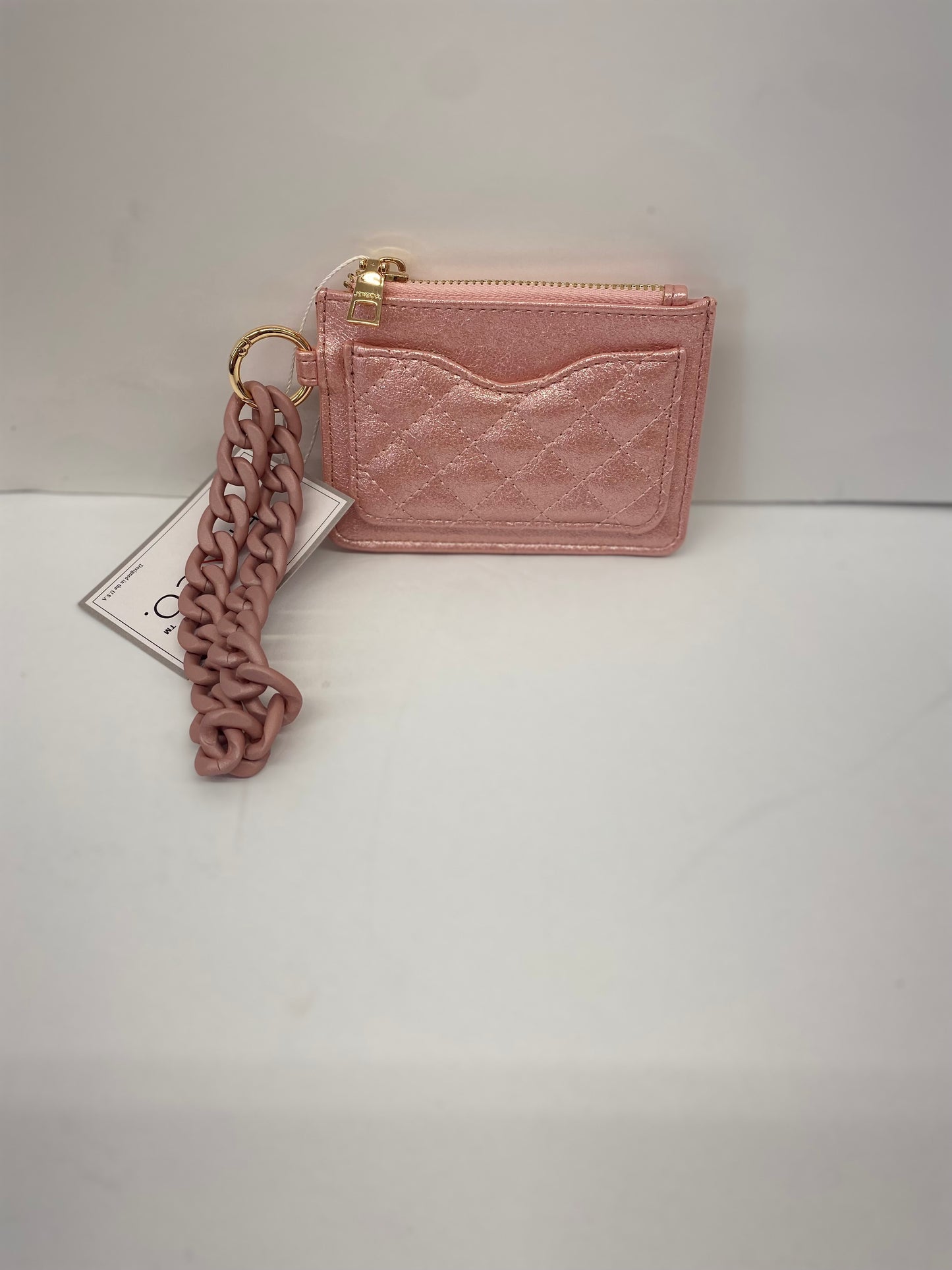 Jen & Co. Rhodes Quilted Wallet w/ Chain Bangle  Cupid Color