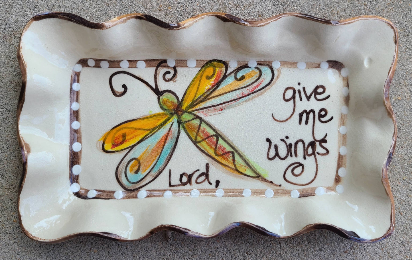 Small Rectangle Plate (Dragonfly Wings)