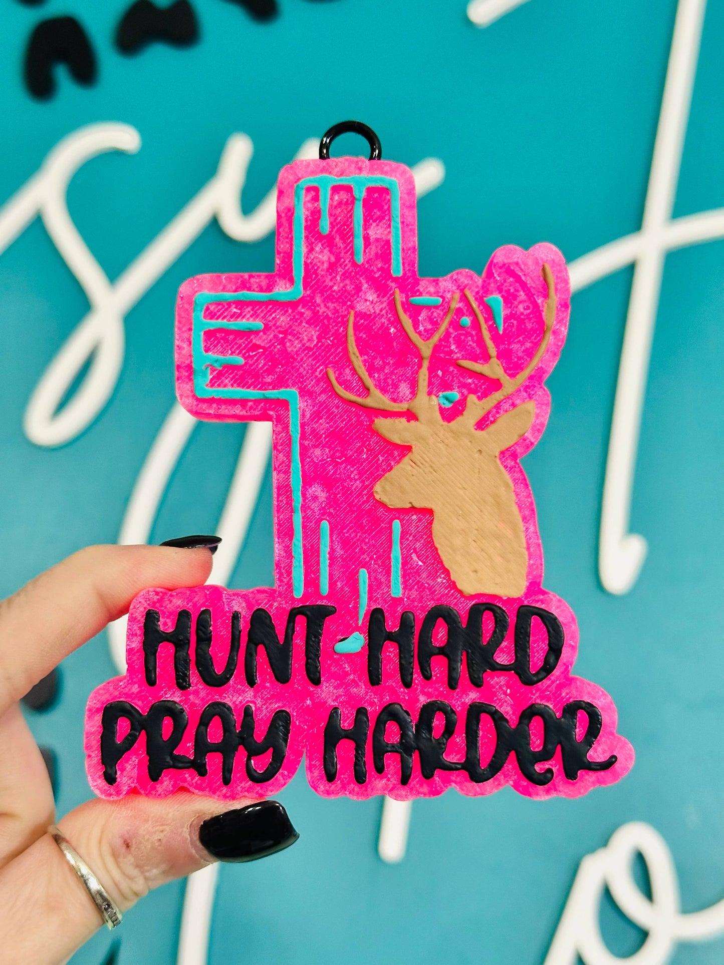 Hunt Hard Deer w/ Cross Car Freshie : Cowboy