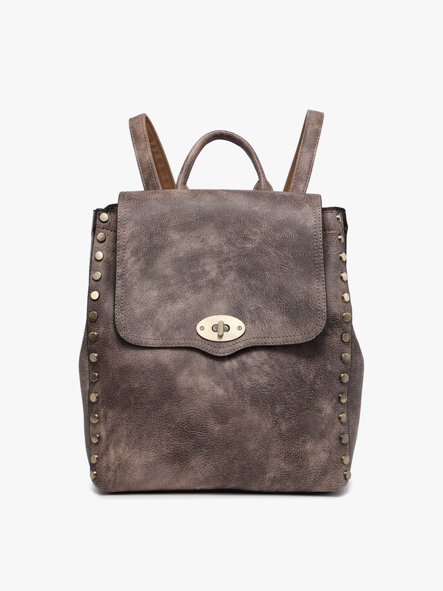 Bex Distressed Backpack: Espresso