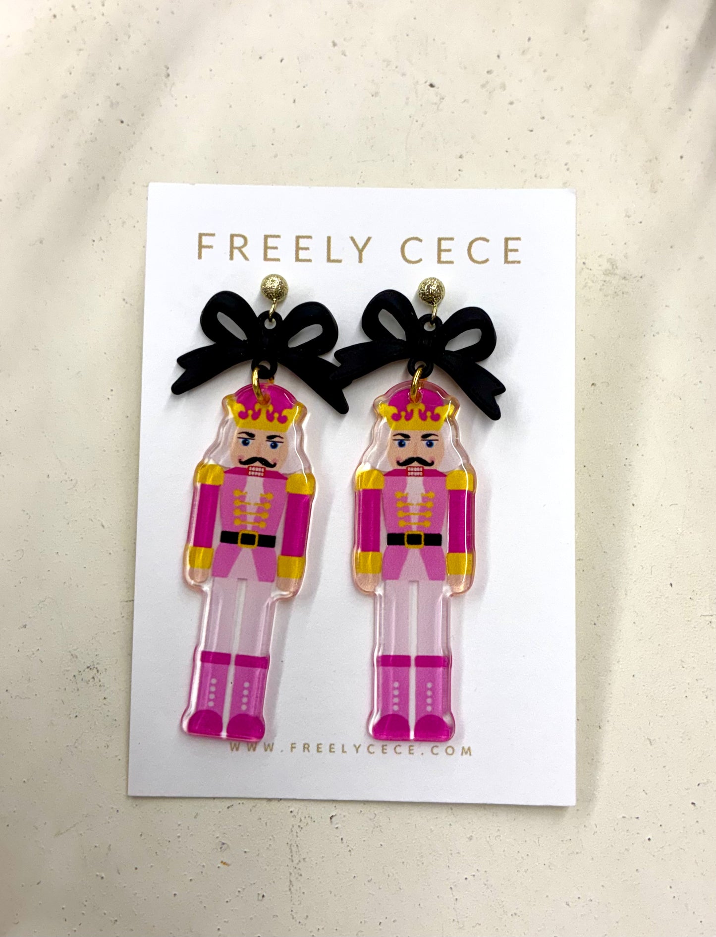 Nutcracker Black Bow Earrings