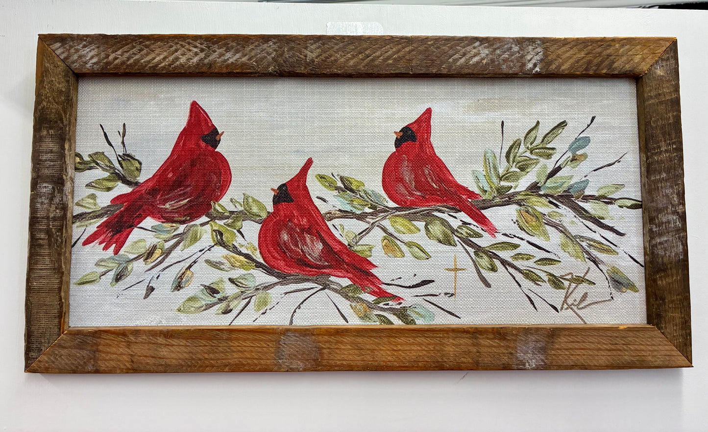 12x24 Cardinal Framed Art