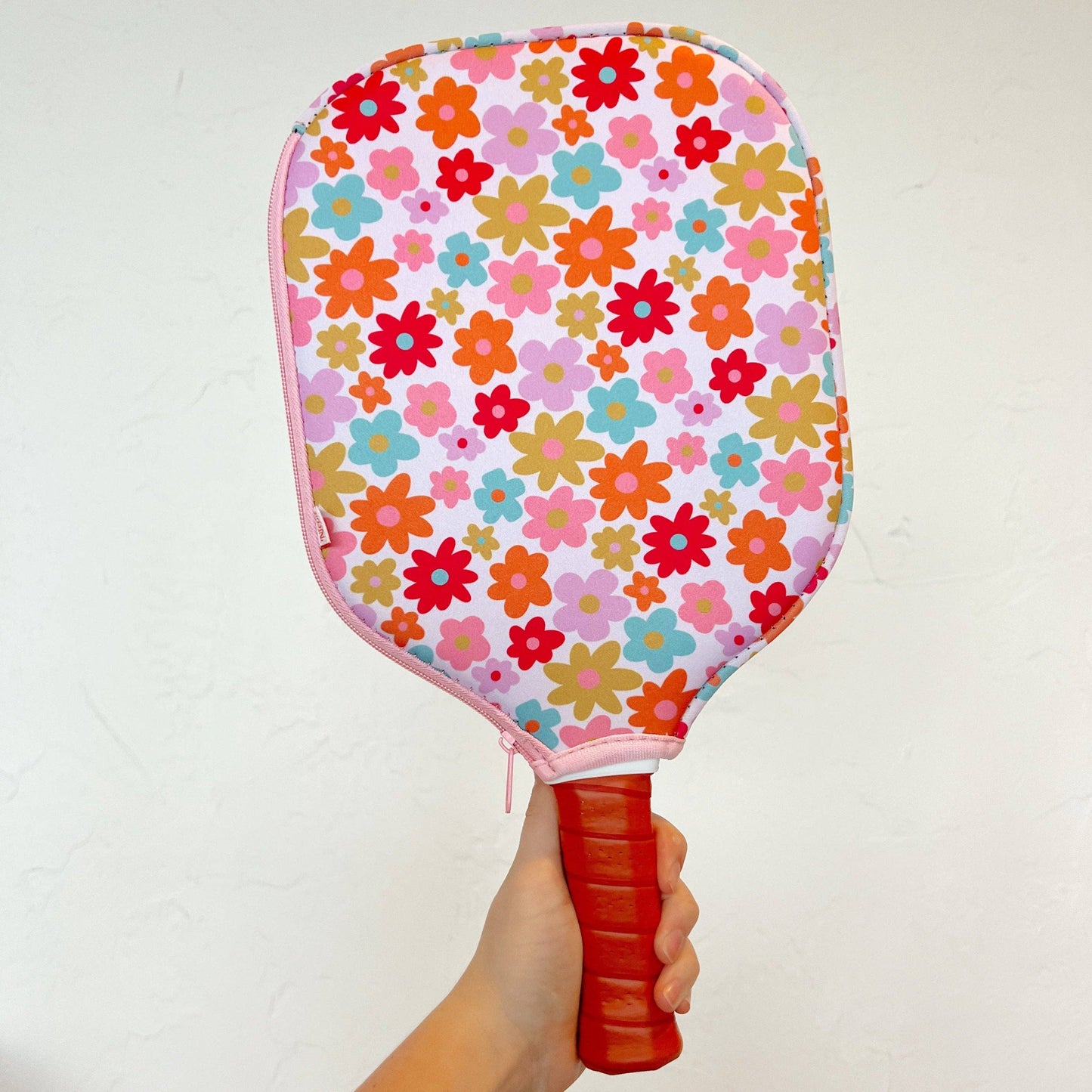 Neoprene Pickleball Paddle Case - Retro Floral & Sage