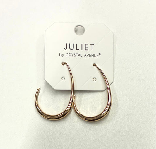 Teardrop Gold Hoops