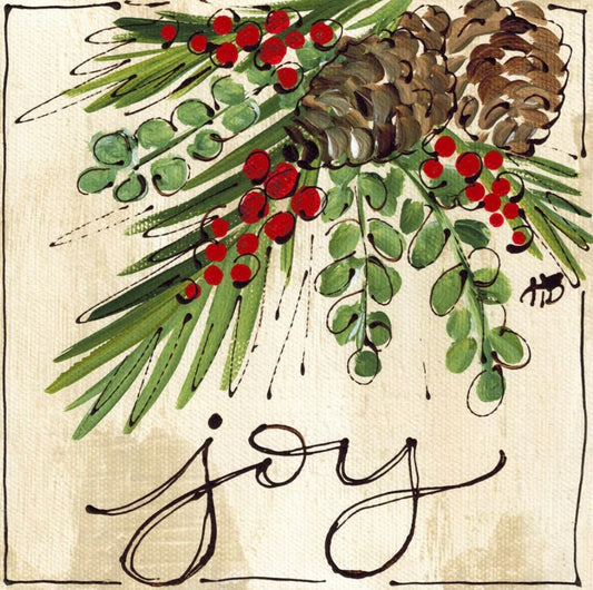 Joy Red Holly Square Pillow Swap - Luckybird