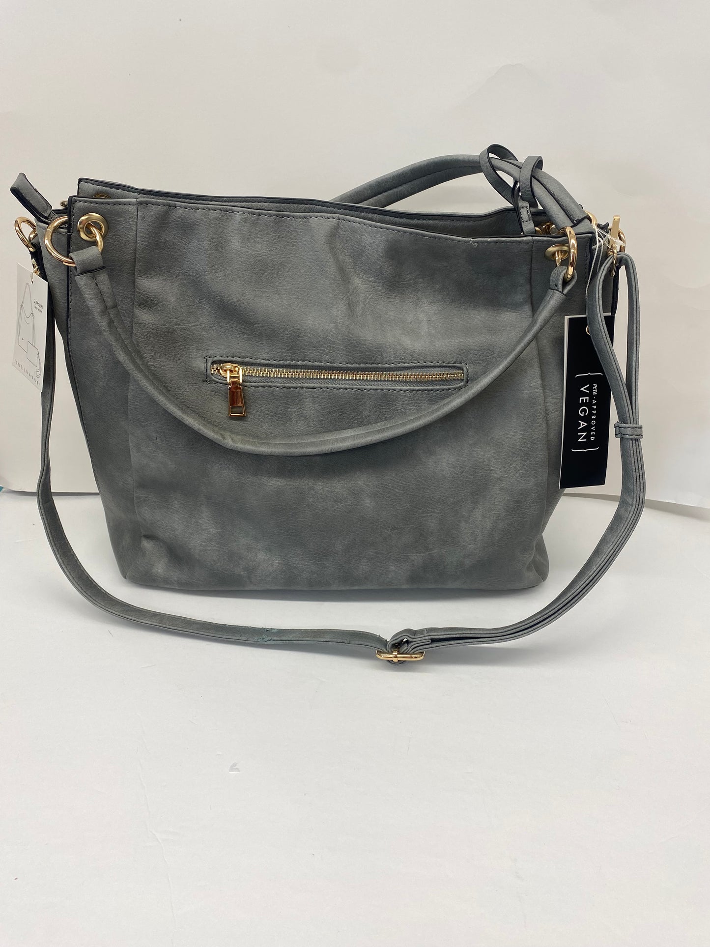 Tonya Double Zipper 2 in 1 Hobo Bag with Wristlet