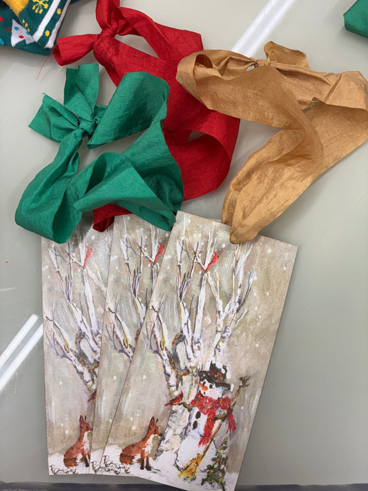 Snowman and Fox Ornament